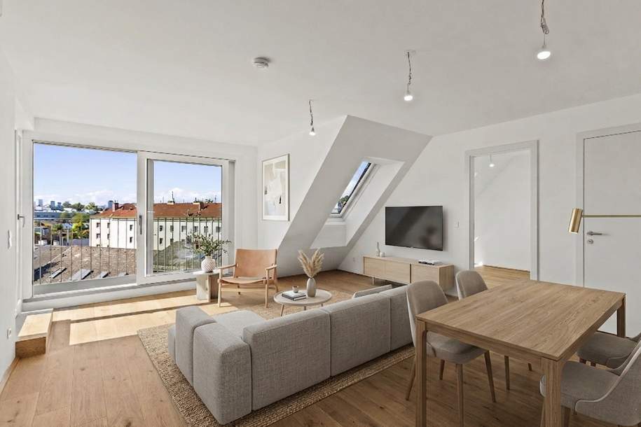OBEN ZUHAUSE sein ++ Dachgeschossjuwel im Projekt KARL74, Wohnung-kauf, 562.000,€, 1220 Wien 22., Donaustadt