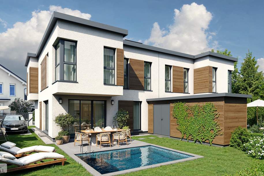 Moderne Gartenvilla "Magnolia" mit großen Eigengrund und luxuriösen Flair!, Haus-kauf, 690.000,€, 1220 Wien 22., Donaustadt