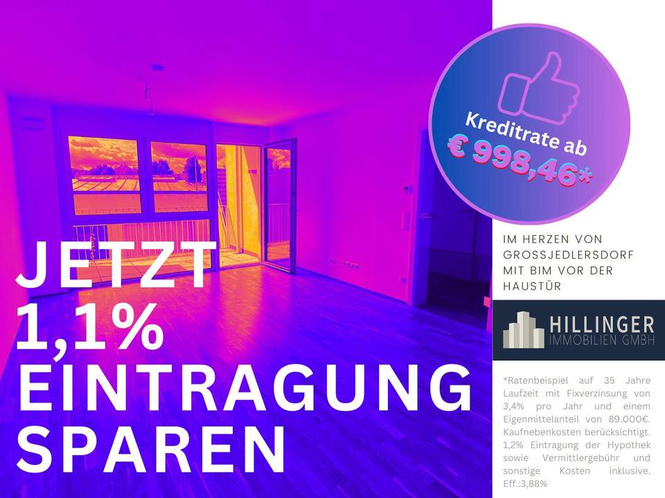 MEHR ALS 50 M² - GROSSZÜGIGE 2 ZIMMER WOHNUNG