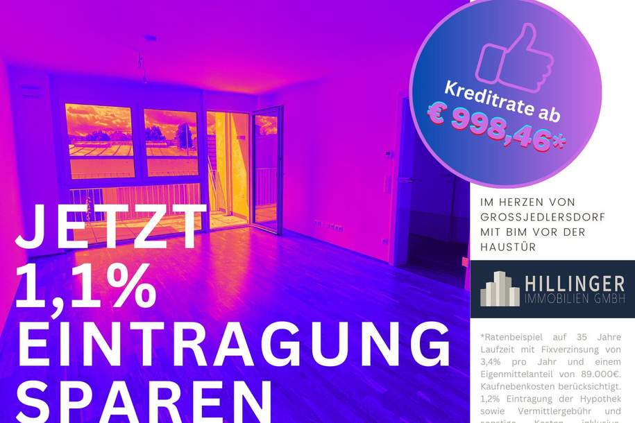 MEHR ALS 50 M² - GROSSZÜGIGE 2 ZIMMER WOHNUNG, Wohnung-kauf, 289.000,€, 1210 Wien 21., Floridsdorf