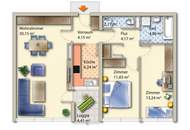 3-Zimmer-Wohnung mit Loggia nahe U-Bahn in 1110 Wien – ca. 80 m²