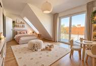 Wohnen mit Stil – 3-Zimmer-Dachgeschoss mit 2 En-suite-Bädern & Terrasse