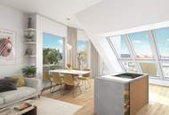 DG-ERSTBEZUG | Atemberaubender Fernblick | Dachterrasse | ca. 3 m Raumhöhe | Fernwärme &amp; Klimaanlage | TG-Stellplatz optional | Nachhaltiges Wohnbauprojekt