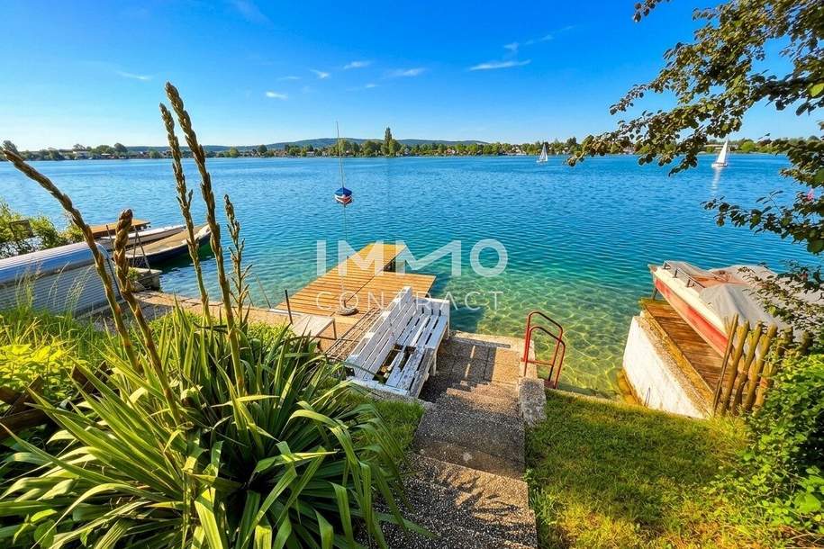 BADEHAUS mit PRIVATSTEG_Superädifikat am Neufelder See I > Uferparzelle < NEUE PREISGESTALTUNG!, Haus-kauf, 7053 Eisenstadt-Umgebung