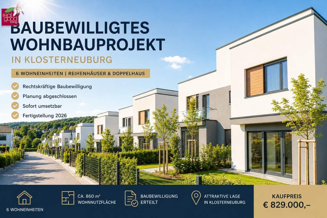 BAUBEWILLIGTES WOHNBAUPROJEKT IN KLOSTERNEUBURG