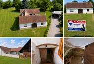 Haus bzw. Bauernhaus mit Innenhof, Nebengebäuden und Gewölbekeller im idyllischen Südburgenland