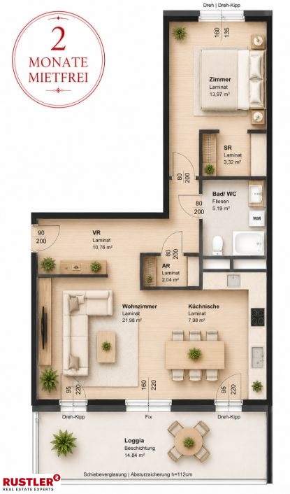 2 MONATE MIETFREI | Zentral wohnen mit Stil