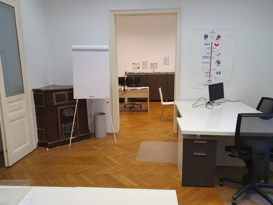 Flexibel anmietbares 2-Zimmer-Altbau-Büro