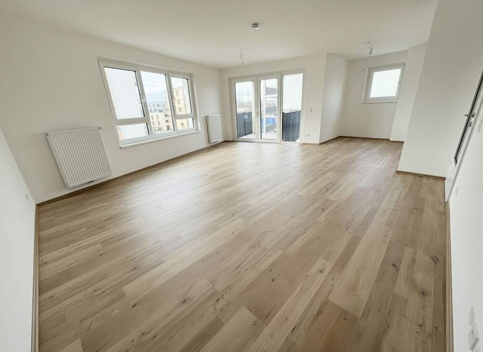 Familienwohnen in Wiener Neustadt: 3-Zimmer-Erstbezug mit Balkon im „ein viertel grün“