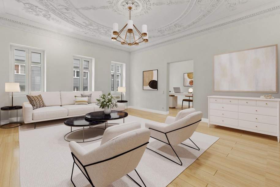 ++ LUXURIÖS &amp; ZENTRAL ++ Stilvolle WOHNUNG mit LOGGIA in 1070 WIEN, Wohnung-kauf, 1.650.000,€, 1070 Wien 7., Neubau