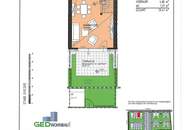 Modernes Niedrigenergie-Reihenhaus mit Garten, Terrasse und zwei Stellplätzen in ruhiger Lage von Theresienfeld