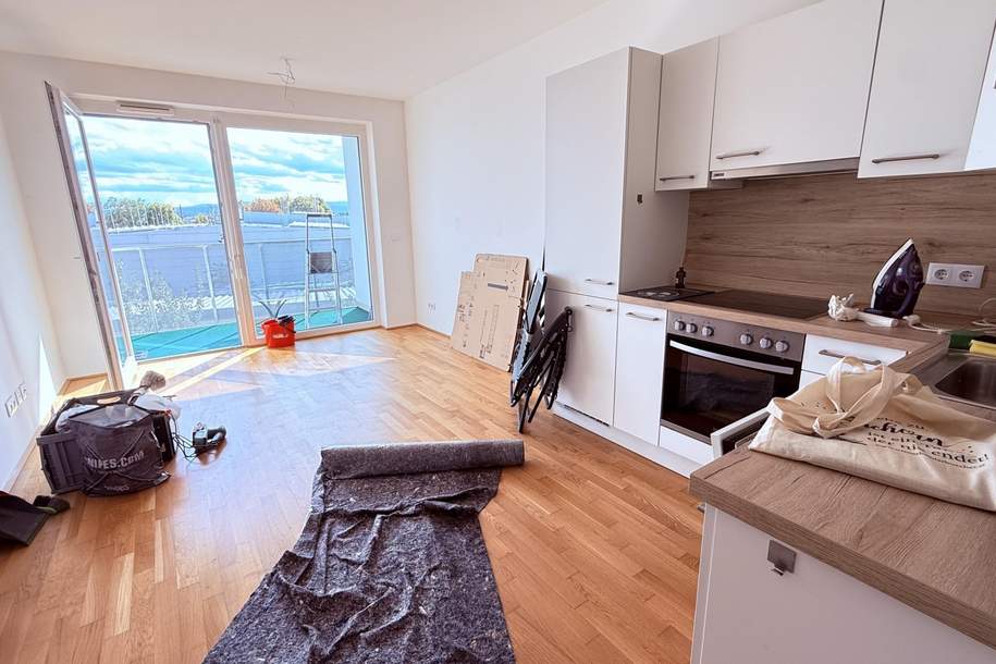 Top-moderne Neubauwohnung mit großer LOGGIA (6,18m²) nahe Akademiepark, Wohnung-miete, 695,00,€, 2700 Wiener Neustadt(Stadt)