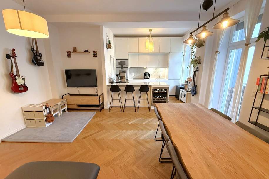Zeitlose Eleganz trifft modernen Wohnkomfort – stilvoll sanierte 3,5-Zimmer-Altbauwohnung mit Designküche, zwei Außenflächen & Toplage nahe dem Türkenschanzpark, Wohnung-kauf, 830.000,€, 1180 Wien 18., Währing