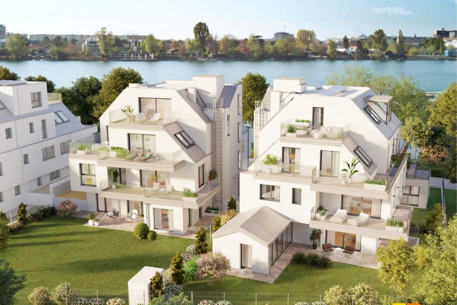 Traumlage mit Wasserblick auf Eigengrund., Wohnung-kauf, 1.799.900,€, 1220 Wien 22., Donaustadt