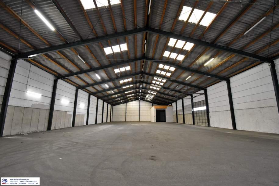 Industrie- / Werkshalle in St. Valentin - 1268 m² zur Miete für Ihre Geschäftsideen, zzgl. überdachte Freifläche 282 m², Gewerbeobjekt-miete, 5,50,€, 4300 Amstetten