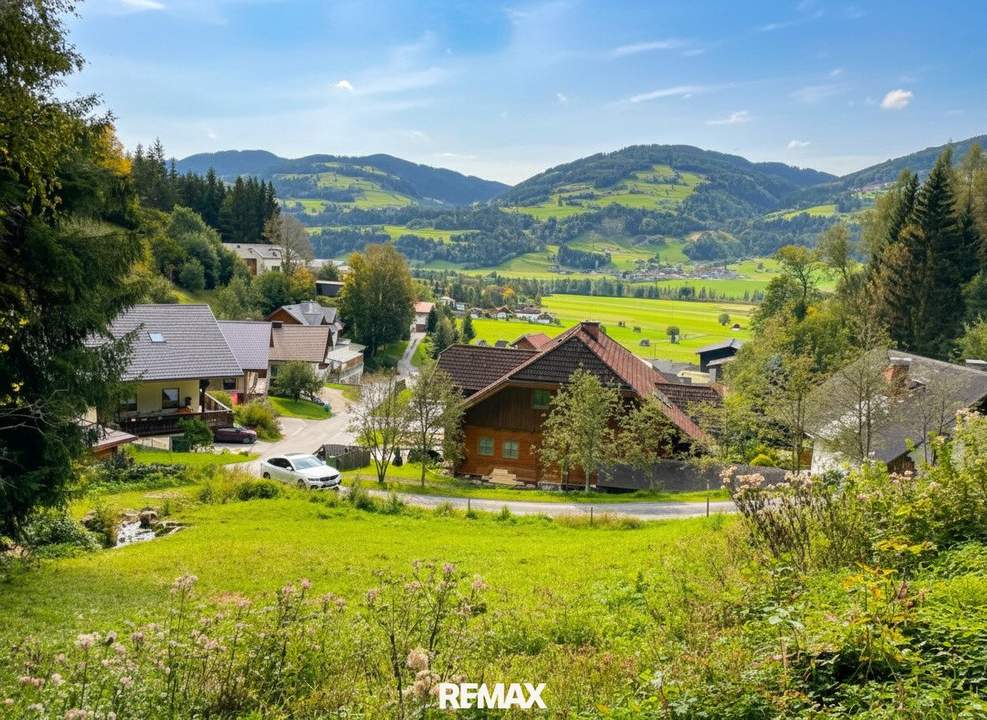 Baugrundstück mit Bergblick in Weißenbach bei Haus