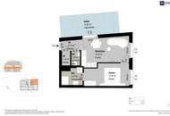 Innen Cosy - Außen WOW! Kompakte Kleinwohnung mit großem Balkon! 2 Zimmer + Hochwertige Ausstattung + Ideale Infrastruktur + Garage + Ein neues Lebebsgefühl!