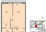 Hofseitige 2 Zimmer Neubauwohnung in ruhiger Lage nahe Fußgängerzone!