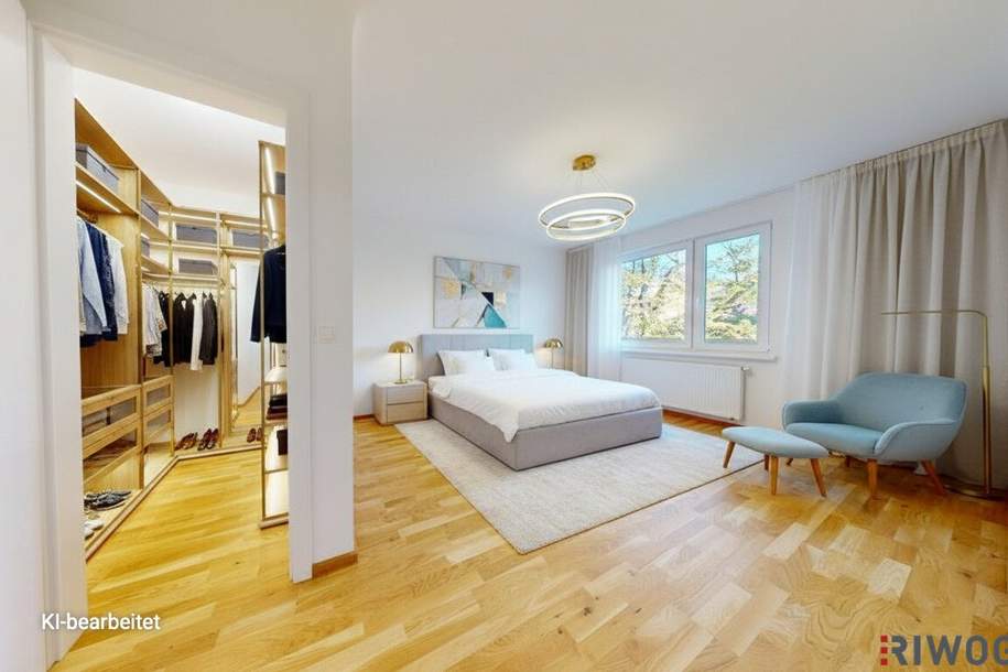 ERSTBEZUG nach Sanierung I Großzügige 2 Zimmer Wohnung mit Ausblick ins Grüne I inkl. Tischlerküche mit Siemens Geräten I Alte Donau Nähe, Wohnung-kauf, 299.000,€, 1210 Wien 21., Floridsdorf