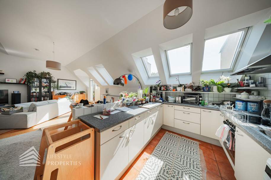 Beeindruckende 4-Zimmer Dachgeschosswohnung mit Balkon, Wohnung-miete, 1.992,59,€, 1140 Wien 14., Penzing