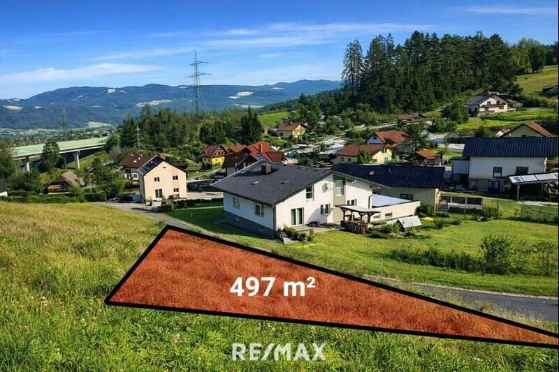 *** TOP ANGEBOT 497m² Baugrundstück 572/5 in Krieglach: Ruhige, Erhöhte Lage mit wundervollem Ausblick ***, Grund und Boden-kauf, 29.900,€, 8670 Bruck-Mürzzuschlag