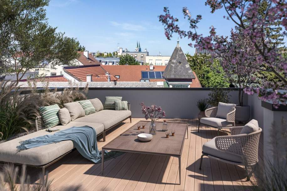 ERSTBEZUG | Exklusives Townhouse Nähe Stadtplatz | Südwestseitiger Eigengarten und Dachgarten | Sole-Wasser-Wärmepumpe, Haus-kauf, 988.000,€, 3400 Tulln