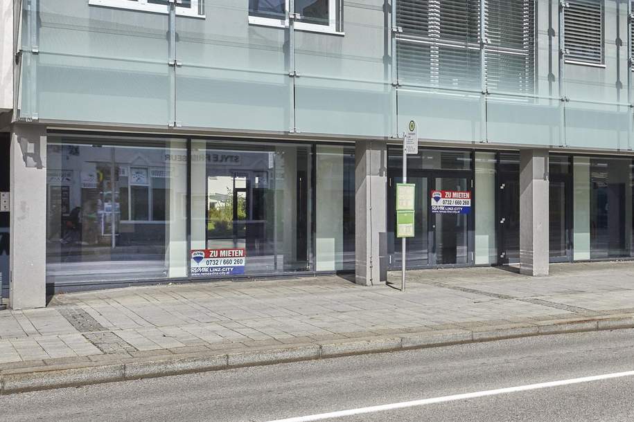 Büro-, Geschäfts- oder Ausstellungslokal mit großflächiger Auslagenfront, Gewerbeobjekt-miete, 3.247,20,€, 4400 Steyr(Stadt)