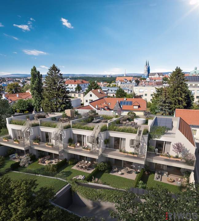 ERSTBEZUG TOWNHOUSE IM ZENTRUM | Südwestseitiger Eigengarten und Dachgarten | Sole-Wasser-Wärmepumpe | 2 TG-Stellplätze