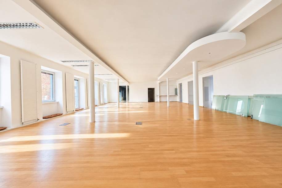 Hofruhelage direkt am Naschmarkt | 252,75m² Büro für Kreative | 135m² frei einteilbarer Raum | unbefristet, Gewerbeobjekt-miete, 3.160,00,€, 1040 Wien 4., Wieden