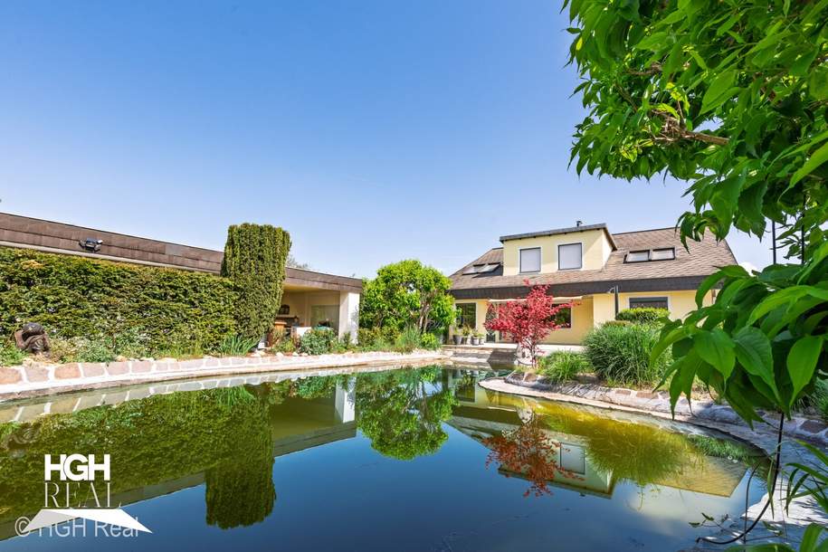 2100 Korneuburg Exklusive Villa mit zwei getrennten Wohneinheiten mit Terrasse, Sauna und großem Schwimmteich, Haus-kauf, 1.149.000,€, 2100 Korneuburg