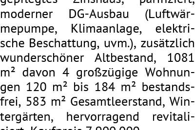 TOPGRÜNLAGE gepflegtes Zinshaus, parifiziert, moderner DG-Ausbau (Luftwärmepumpe, Klimaanlage, elekt, Gewerbeobjekt-kauf, 7.900.000,€, 1180 Wien 18., Währing