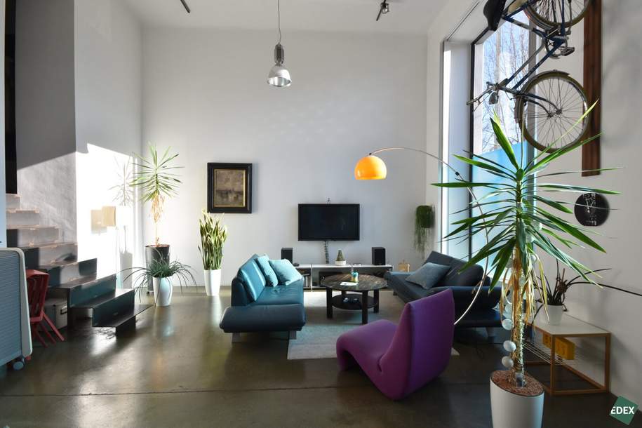 Flexibel gestaltbares Büro mit großen Glasfronten am Donaukanal, Gewerbeobjekt-kauf, 375.000,€, 1020 Wien 2., Leopoldstadt