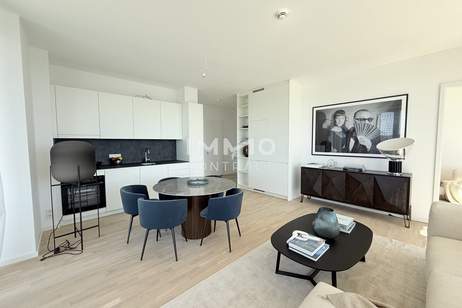 43. Etage Signature Skyline Supreme – Süd-Eckresidenz - 3 Zimmer, Freifläche und mit Panorama über Wien und Donau, Wohnung-miete, 1.100,00,€, 1220 Wien 22., Donaustadt