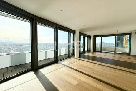 Traum-Apartment mit Rundumblick und 86 qm Balkon . Gym, Sauna, Pool, Bar, Restaurant &amp; Lounges, Wohnung-kauf, 424.710,€, 1220 Wien 22., Donaustadt