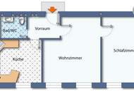 Helle 2-Zimmer-Wohnung mit Ausblick - Wohnen im exklusiven 19. Bezirk