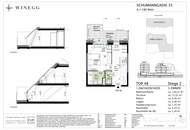 120 m² Maisonette mit 3 Zimmern, jeweils 1 Schlafzimmer pro Ebene | 21 m² Freifläche