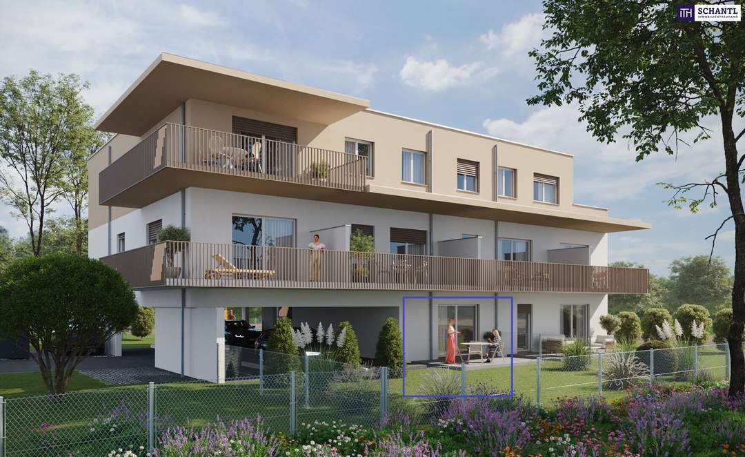 SINGLES-HIT! GARCONNIERE - mit 111m² idyllischem EIGENGARTEN! Garantierte Fertigstellung JUNI 2027 - PROVISIONSFREI!!!