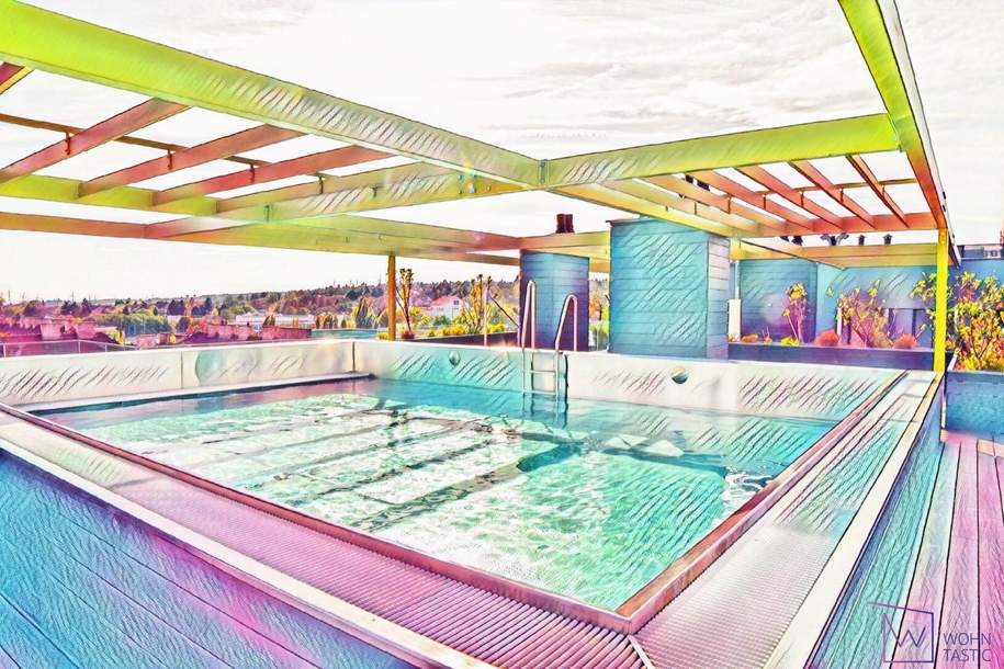 Pack die Badehose ein: Moderne 2-Zimmer-Wohnung mit Balkon & Pool am Dach, Wohnung-kauf, 295.500,€, 1110 Wien 11., Simmering