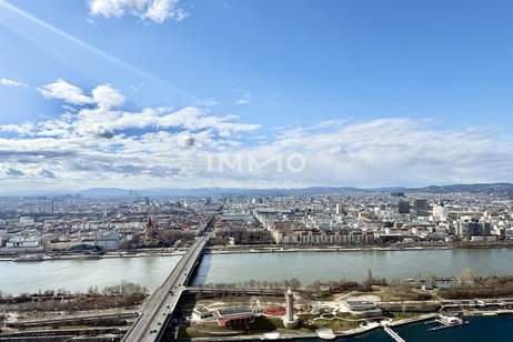 39. Etage - 3 Zimmer mit WOW-Blick auf Stephansdom, Prater &amp; Donau, Wohnung-miete, 1.100,00,€, 1220 Wien 22., Donaustadt
