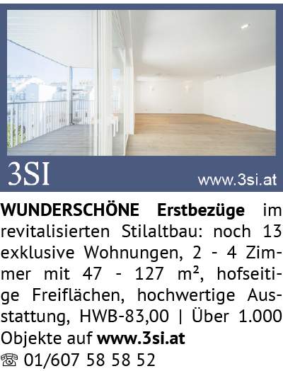 WUNDERSCHÖNE Erstbezüge im revitalisierten Stilaltbau: noch 13 exklusive Wohnungen, 2 - 4 Zimmer mit
