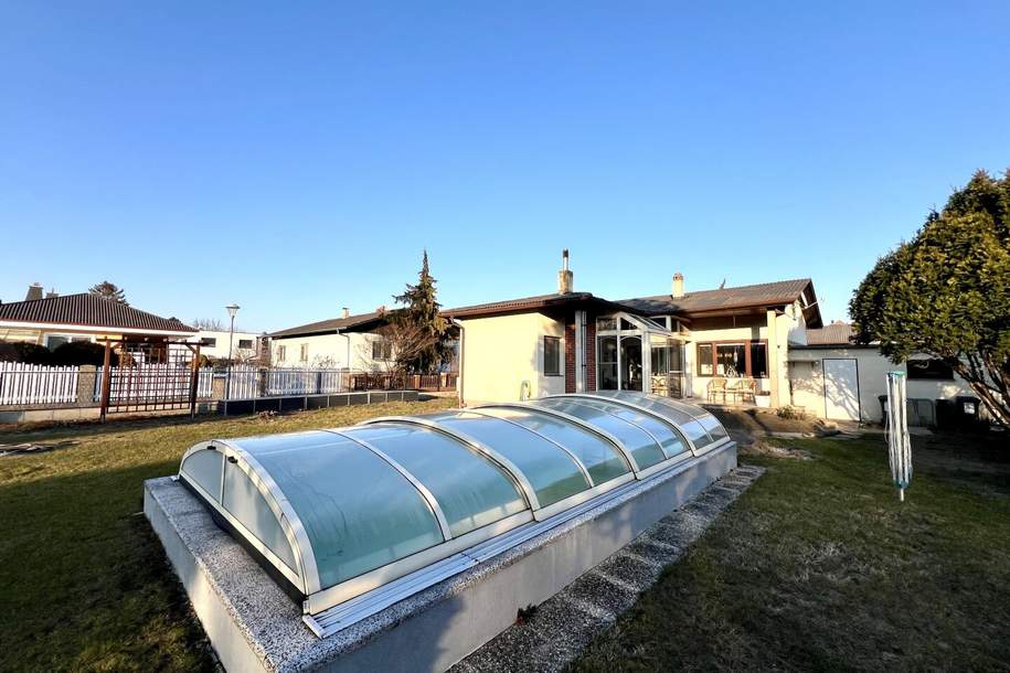 Fußbodenheizung | Sauna | Swimming Pool | Wintergarten | Garage | Grünlage, Haus-kauf, 430.000,€, 2431 Bruck an der Leitha