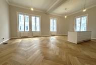 MÖLLWALDPLATZ, U1-NÄHE, 124 m2 ALTBAU, Wohnküche, 2 Zimmer, klimatisiert, 2 Bäder, Parketten, Loggia, 1. Liftstock, provisionsfrei