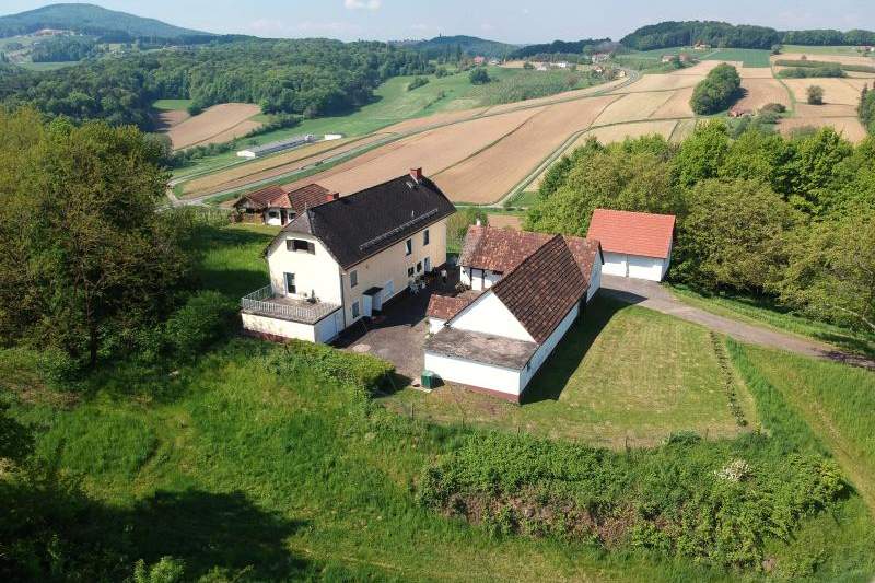 Herrliche Alleinlage: Großzügiges Einfamilienhaus (155m²) mit ehemaligem Wirtschaftsgebäude inmitten der Weinberge mit Blick auf Schloss Kapfenstein!, Haus-kauf, 419.000,€, 8353 Südoststeiermark