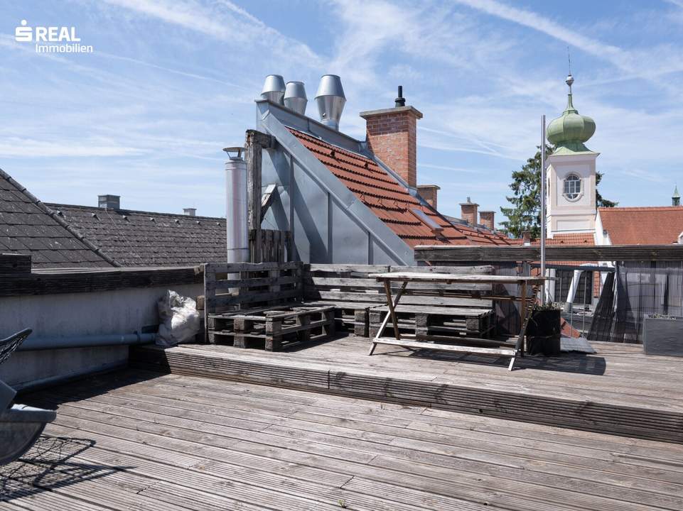Interessante Maisonette-Dachterrassenwohnung in Innenstadtnähe - 77,86m², 3 Zi., 7,2m² Loggia plus 18m² Dachterrasse!