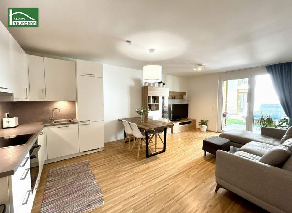Moderne 3-Zimmer-Gartenwohnung mit Terrasse, Loggia & Tiefgaragenplatz in 1220 Wien