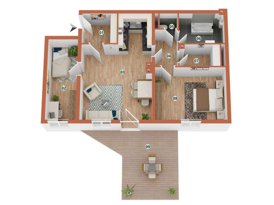 "Neuer Preis! – helle Wohnung mit großer Terrasse!"
