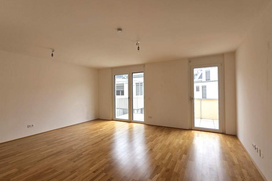 Mailergasse: Ruhige Neubauwohnung mit Kühlung und großem, sonnigen Balkon, Wohnung-miete, 1.049,28,€, 1110 Wien 22., Donaustadt
