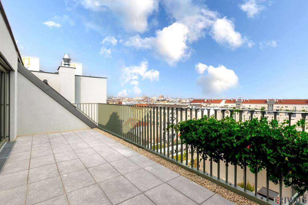 JETZT PROVISIONSFREI | ERSTBEZUG | DG-Maisonette mit ca. 18 m² INNENHOF-TERRASSE | Fernwärme | TG-Stellplatz optional | Nachhaltiges Wohnbauprojekt