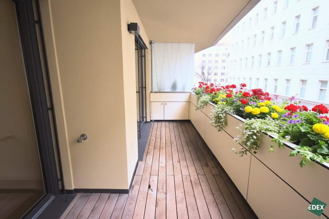 Moderne 2-Zimmer-Wohnung mit Loggia in Augartennähe