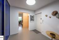 Architektenwohnung in Gersthof – 3 Zimmer im 1. Stock mit eigenem Garten, Terrasse und Loggia, Lift, offener Kamin, hochwertigster Ausstattung